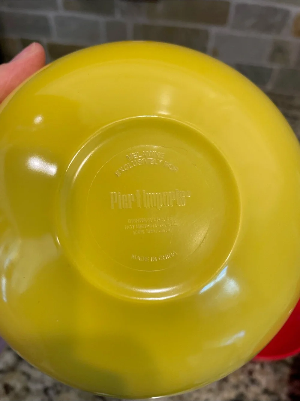 Vintage Pier 1 Red and Yellow Flower Snack Server